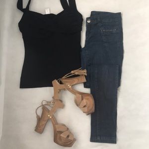 Dark wash cache jeans